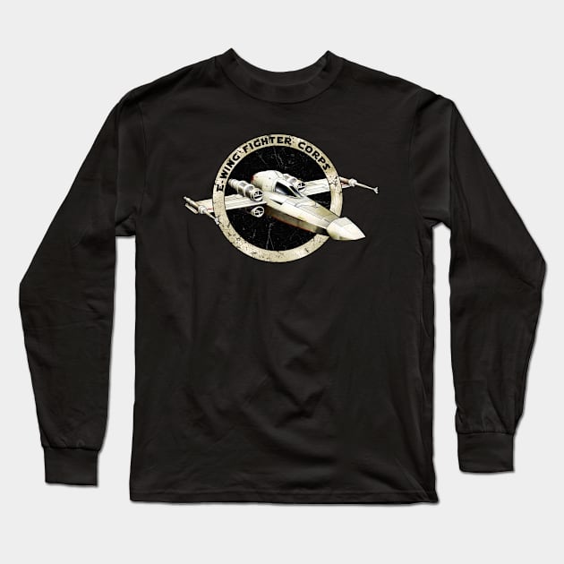 E - WING FIGHTER CORPS GOLDEN Long Sleeve T-Shirt by mamahkian